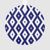 Navy-Blue-White-Diamantmuster Ornament (Rückseite)