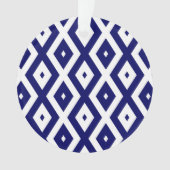Navy-Blue-White-Diamantmuster Ornament (Vorderseite)