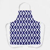 Navy-Blue-White-Diamantmuster Schürze (Vorderseite)