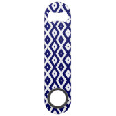 Navy-Blue-White-Diamantmuster Speed Flaschenöffner (Rückseite)