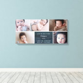 Navy Blue & White Foto Collage Baby Leinwanddruck (Insitu (Holzboden))