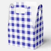 Navy Blue White Gingham Pattern Geschenkschachtel (Geöffnet)