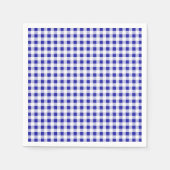 Navy Blue White Gingham Pattern Serviette (Vorderseite)