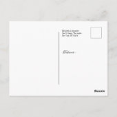 Navy Blue & White Gold Deko Lines Save the Date Postkarte (Rückseite)