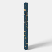 Navy Blue White Gold Stars Case-Mate iPhone Hülle (Rückseite / Links)