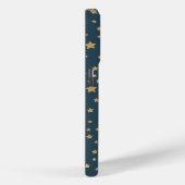 Navy Blue White Gold Stars Case-Mate iPhone Hülle (Rückseite / Rechts)