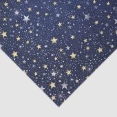Navy Blue White & Gold Stars Seidenpapier (Ausschnitt)