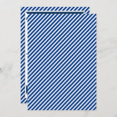 Navy Blue White Gray Nautical Wedding Einladungen (Vorne/Hinten)