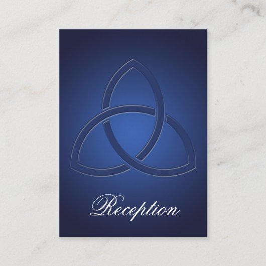Navy Blue/White Liebe Knot Enclosure Card Begleitkarte (Vorderseite)