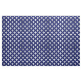 Navy Blue, White Lilie Muster Stoff (Yard (91,4 cm))