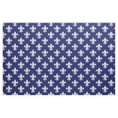 Navy Blue, White Lilie Muster Stoff (Fat Quarter (45,7 x 55,9 cm))