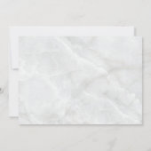 Navy Blue White Marble Save the Date Foto Card (Rückseite)