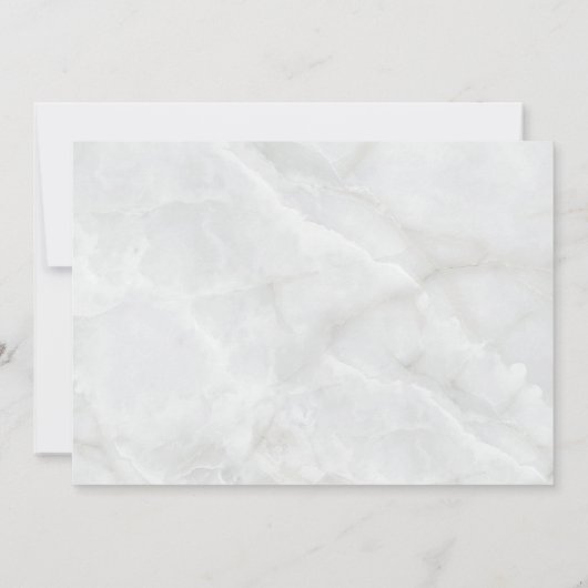 Navy Blue White Marble Save the Date Foto Card (Rückseite)
