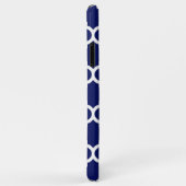 Navy Blue White marokkanische Quatrefolienmuster # Case-Mate iPhone Hülle (Hinten/Rechts)