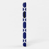 Navy Blue White Marokko #5 Sky Blue Name Monogram Case-Mate iPhone Hülle (Hinten/Rechts)