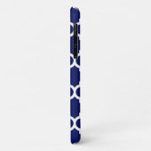 Navy Blue White Marokko #5 Sky Blue Name Monogram Case-Mate iPhone Hülle (Hinten/Links)