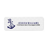 Navy Blue & White Nautical Anchor (Vorne)