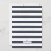Navy Blue White Nautical Bying the Knot Infinity Save The Date (Rückseite)