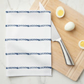 Navy Blue White nautical rope Muster Kitchen Tow Geschirrtuch (Viertel Falte)