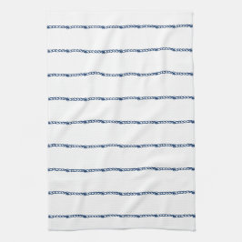 Navy Blue White nautical rope Muster Kitchen Tow Geschirrtuch