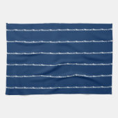 Navy Blue White nautical rope Muster Kitchen Tow Geschirrtuch (Horizontal)