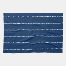 Navy Blue White nautical rope Muster Kitchen Tow Geschirrtuch