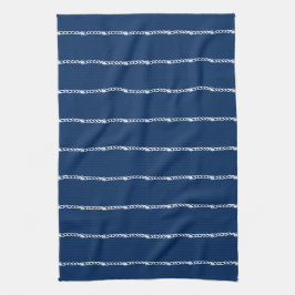Navy Blue White nautical rope Muster Kitchen Tow Geschirrtuch