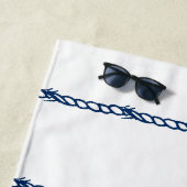 Navy Blue White nautical rope streifen Strandtuch (Beispiel)