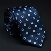 Navy Blue & White Polka Dot Krawatte