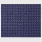 Navy Blue White Polka Dot Pattern Geschenkpapier (Flach)