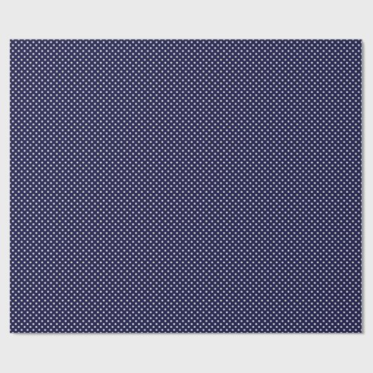 Navy Blue White Polka Dot Pattern Geschenkpapier (Flach)
