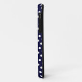 Navy Blue & White Polka Dot Pattern iPhone 5 Fall Case-Mate iPhone Hülle (Hinten/Links)
