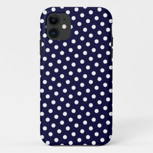 Navy Blue & White Polka Dot Pattern iPhone 5 Fall Case-Mate iPhone Hülle