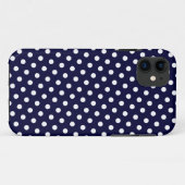 Navy Blue & White Polka Dot Pattern iPhone 5 Fall Case-Mate iPhone Hülle (Rückseite (Horizontal))