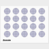 Navy Blue & White Polka Dot Sticker (Blatt)