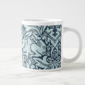 Navy Blue White Rabbit William Morris Coffee Tasse (Rechts)