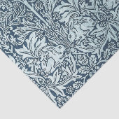 Navy Blue White Rabbit William Morris Seidenpapier (Ausschnitt)