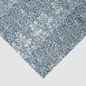 Navy Blue White Rabbit William Morris Seidenpapier (Ausschnitt)