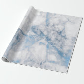 Navy Blue White Silver Gray Carrara Marmorstein Geschenkpapier (Ungerollt)