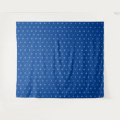 Navy Blue White Star von David Pattern Hintergrund Wandteppich (Vorderseite (Horizontal))