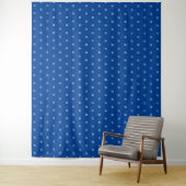 Navy Blue White Star von David Pattern Hintergrund Wandteppich (Beispiel)
