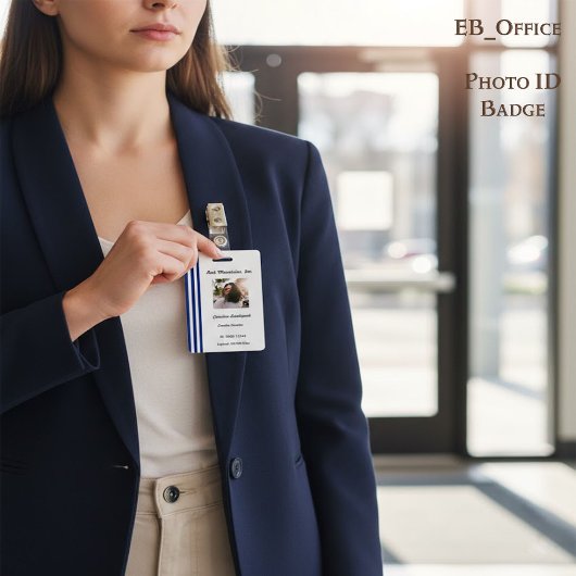 Navy Blue White Stripes | Professional Photo ID Ausweis