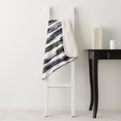 Navy Blue White Stripes Sherpadecke (Beispiel)