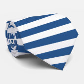 Navy-Blue & white stripes with nautical anchor Krawatte (Gerollt)