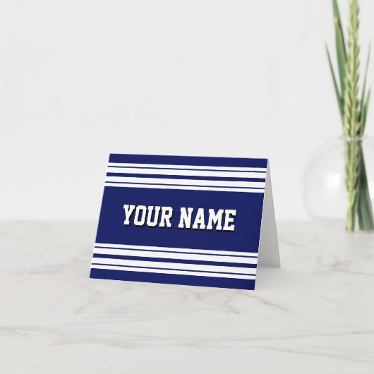 Navy Blue White Team Jersey Individuelle Name DIY (Vorderseite)
