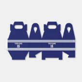 Navy Blue White Team Jersey Name Geschenkschachtel (Ungefaltet)