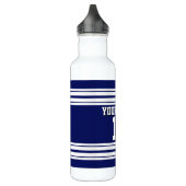 Navy Blue White Team Jersey Name Trinkflasche (Links)