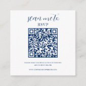 Navy Blue & White | UAWG QR-Code-Umschließungskart Begleitkarte (Vorderseite)