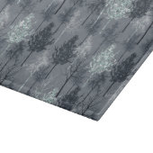 Navy Blue White und Imitate Glitzer Trees Schneidebrett (Ecke)