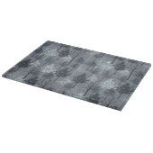 Navy Blue White und Imitate Glitzer Trees Schneidebrett (Ecke)